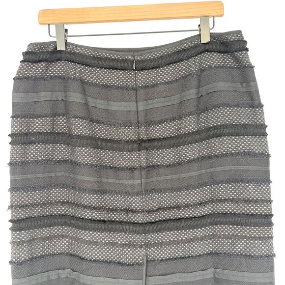Talbots Tweed Pencil Skirt Size 10 Black Fringe Textured Lined Career Office NWT - Picture 11 of 15